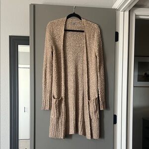 Charlotte Russe Beige Open-Front Cardigan